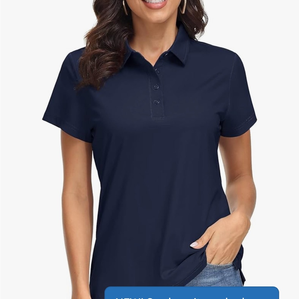 Women's Navy Polo Shirt